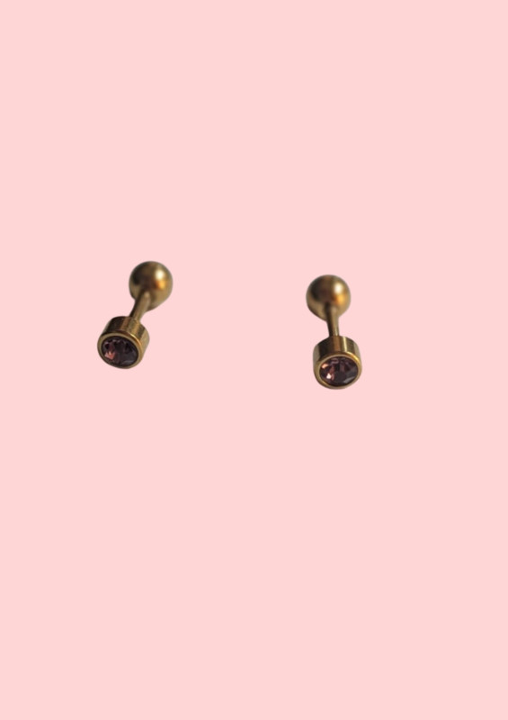 Purple Birthstone with ball stopper